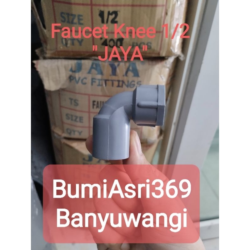 Faucet knee 1/2 inch / keni drat dalam 1/2 in / knie drat dalam 1/2“ JAYA ½"