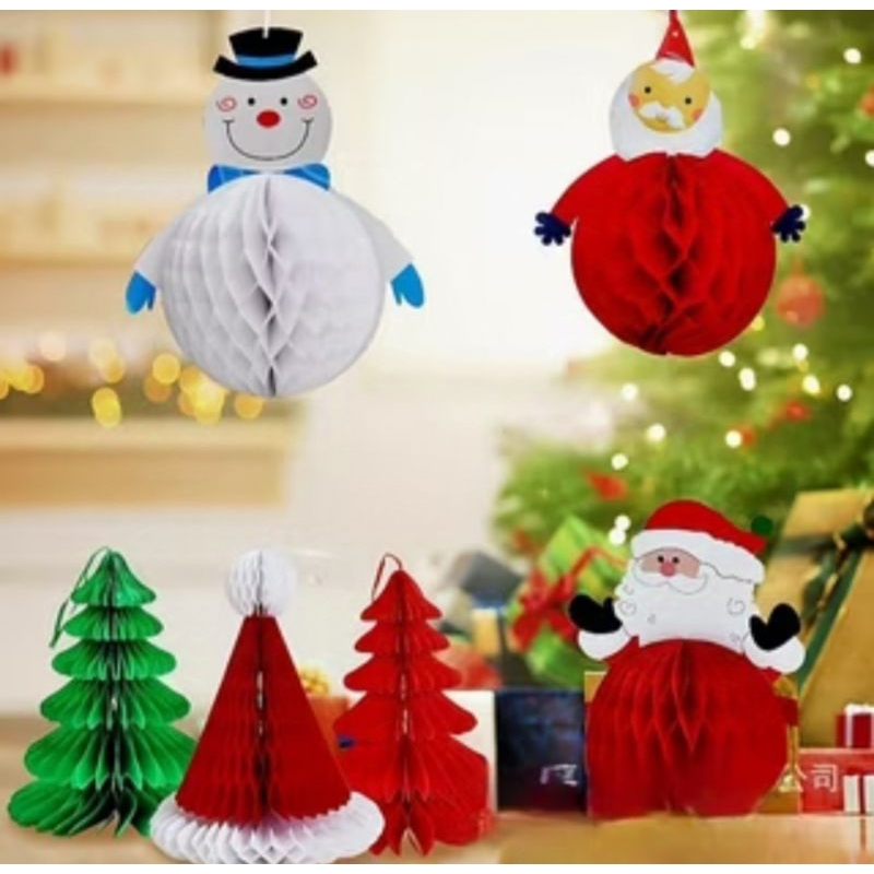 Lampion Kertas Natal | Lampion dekorasi natal