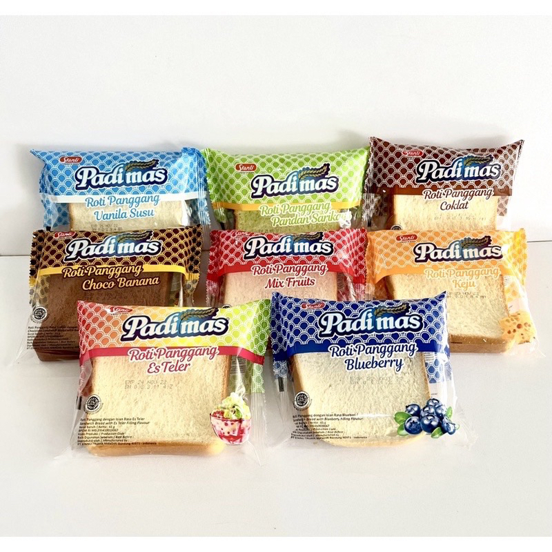 

6 Pcs Padimas Roti Panggang / Roti Tawar Rasa Coklat 65 Gr