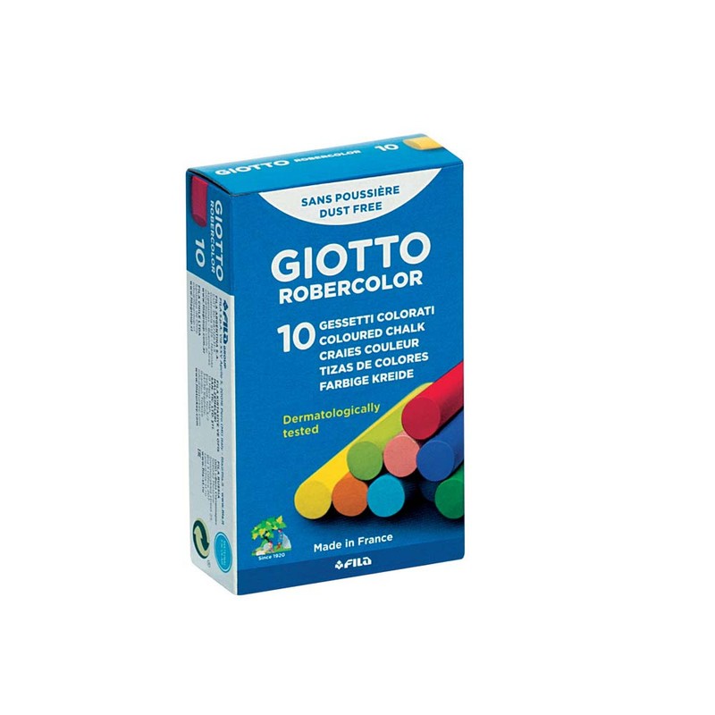 

Giotto Blackboard Chalk 10 Pcs, Assorted Colours
