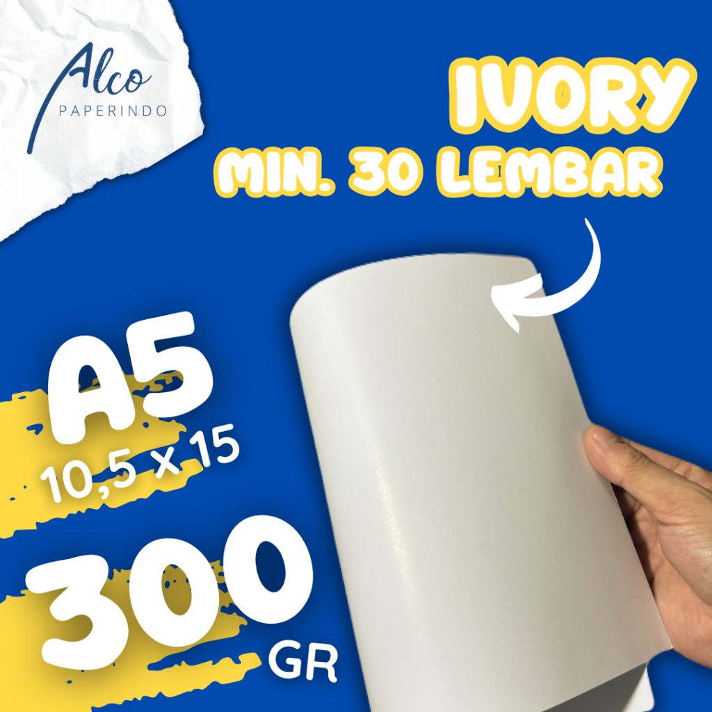 

Ivory 300gr ukuran A5 15x21
