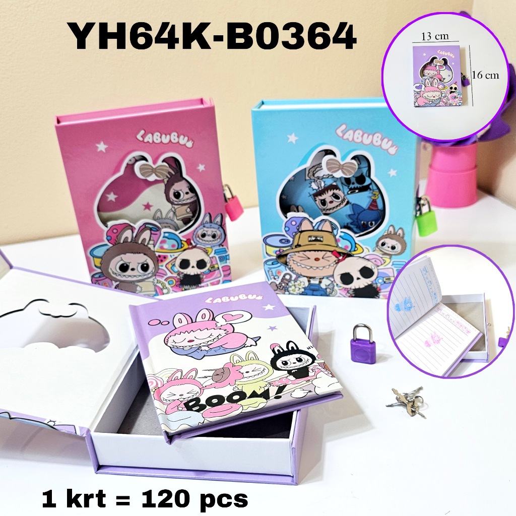 

GG Buku Diary Kunci Dus Kecil 64K/Buku Catatan/Diary Book/Buku Kenangan