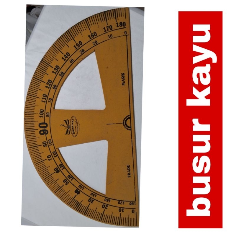 

penggaris busur kayu 180 derajat /non merk/ bahan mdf