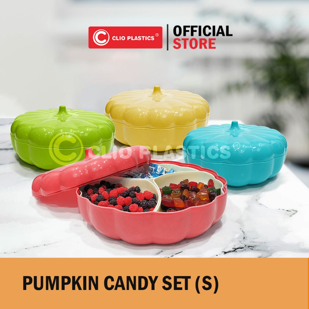 (6 PCS)Pumpkin Candy Set (S) Clioplastics - Toples permen lebaran - tempat jelly unik - toples plast