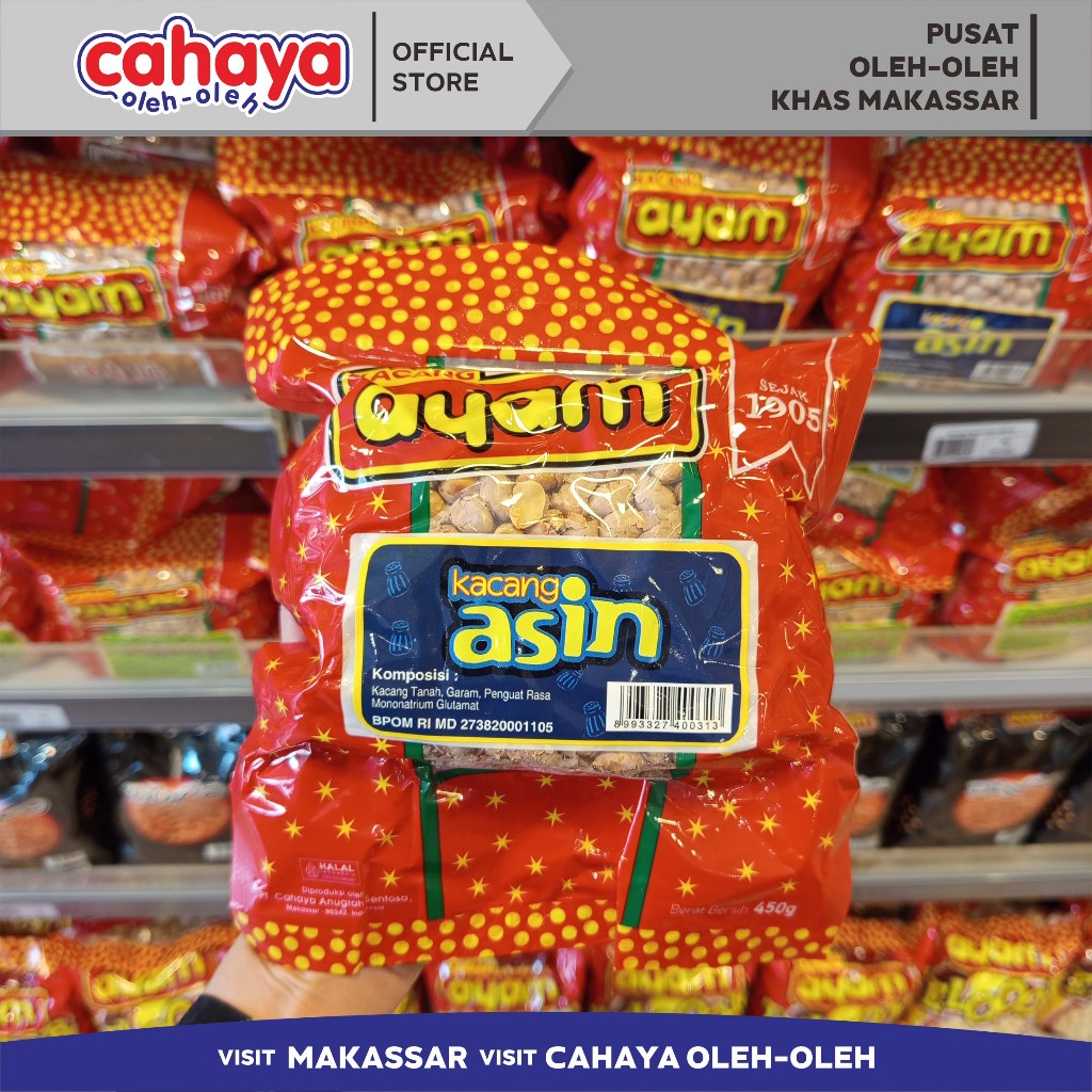 

Kacang Asin Kacang Ayam Cahaya Oleh Oleh Makassar 450gr