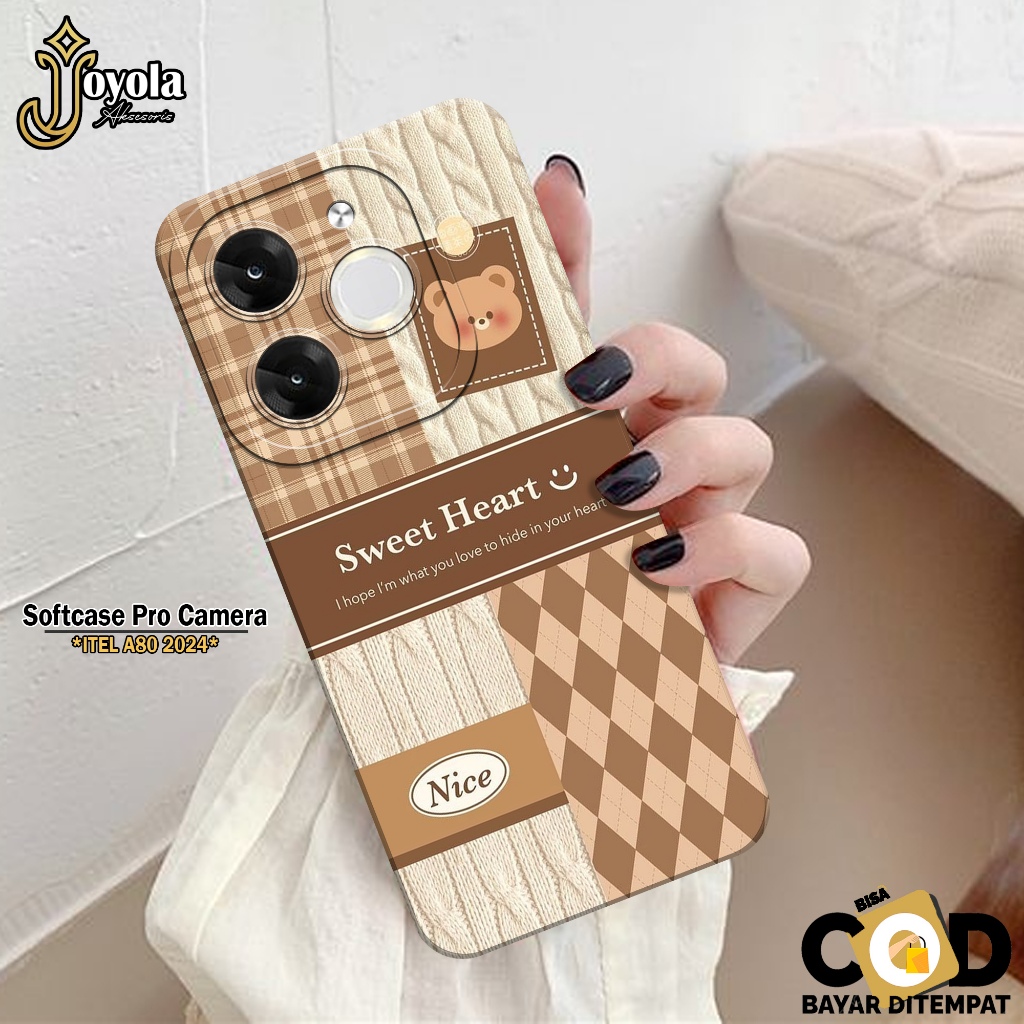 JOYOLA Case ITEL A80 2024 Terbaru - Fashion Case Kartun - Softcase ITEL A80 2024 - Pro Camera - Casi