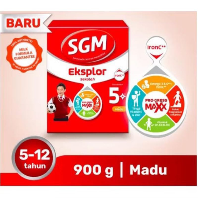 

SGM Eksplor 5+ dengan ironC Susu Pertumbuhan Rasa Madu | Cokelat 900g