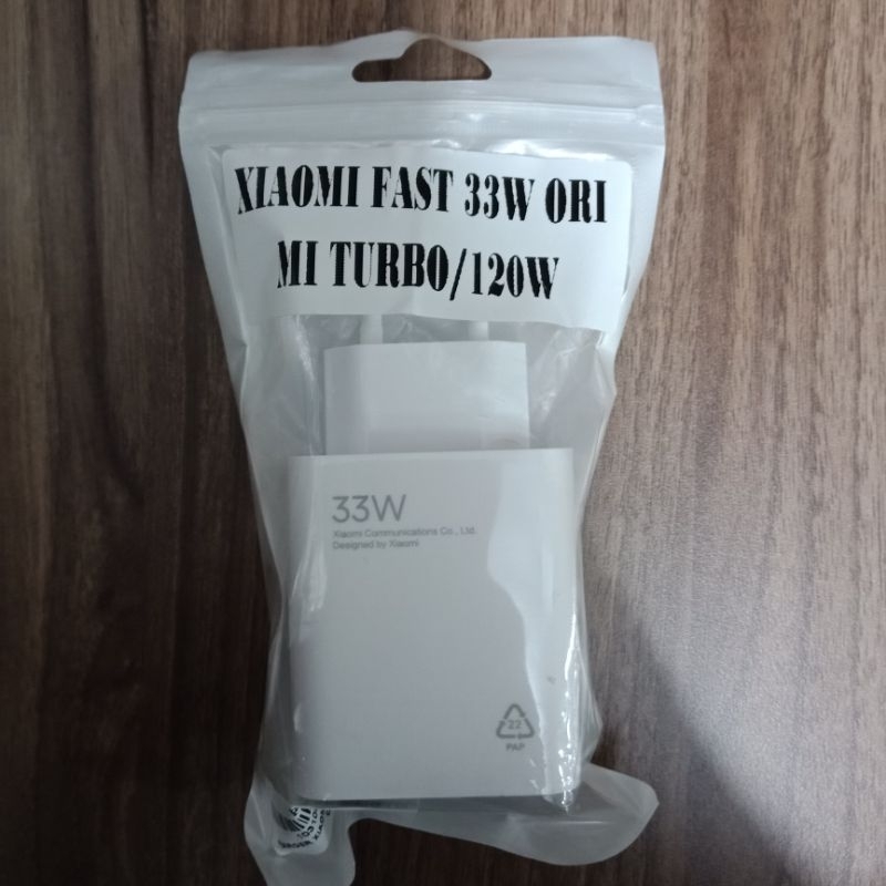 CHARGER XIAOMI FAST 33W WHITE ORI MI TURBO/120W