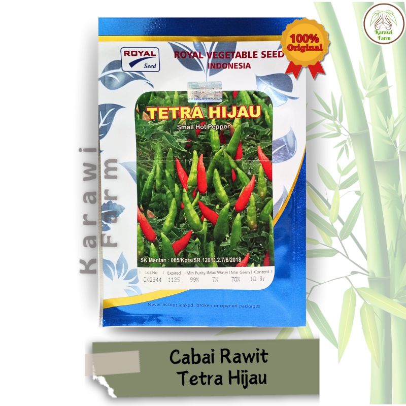 Cabe Rawit Tetra Hijau 10 gr Benih Bibit Unggul Royal Seed