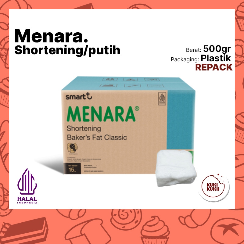 

Menara Shortening Classic 500gr REPACK | Mentega putih Menara 500 gram