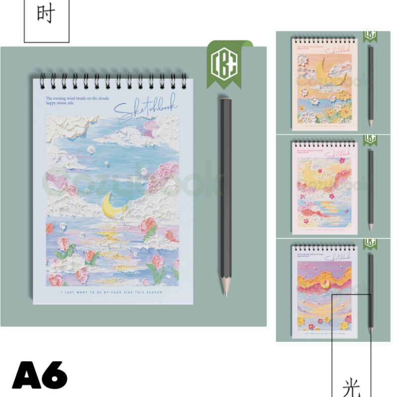 

BUKU SKETSA BOOKPAPER CREAM JILID SPIRAL 90 HALAMAN BUKU GAMBAR TEBAL UKURAN A6 A5 & A4