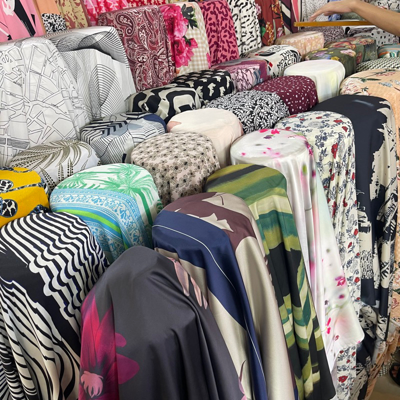 BANYAK PILIHAN | Kain Ceruty - Kain Sifon - Kain Sifon motif - Bahan tunik - bahan dress - bahan keb