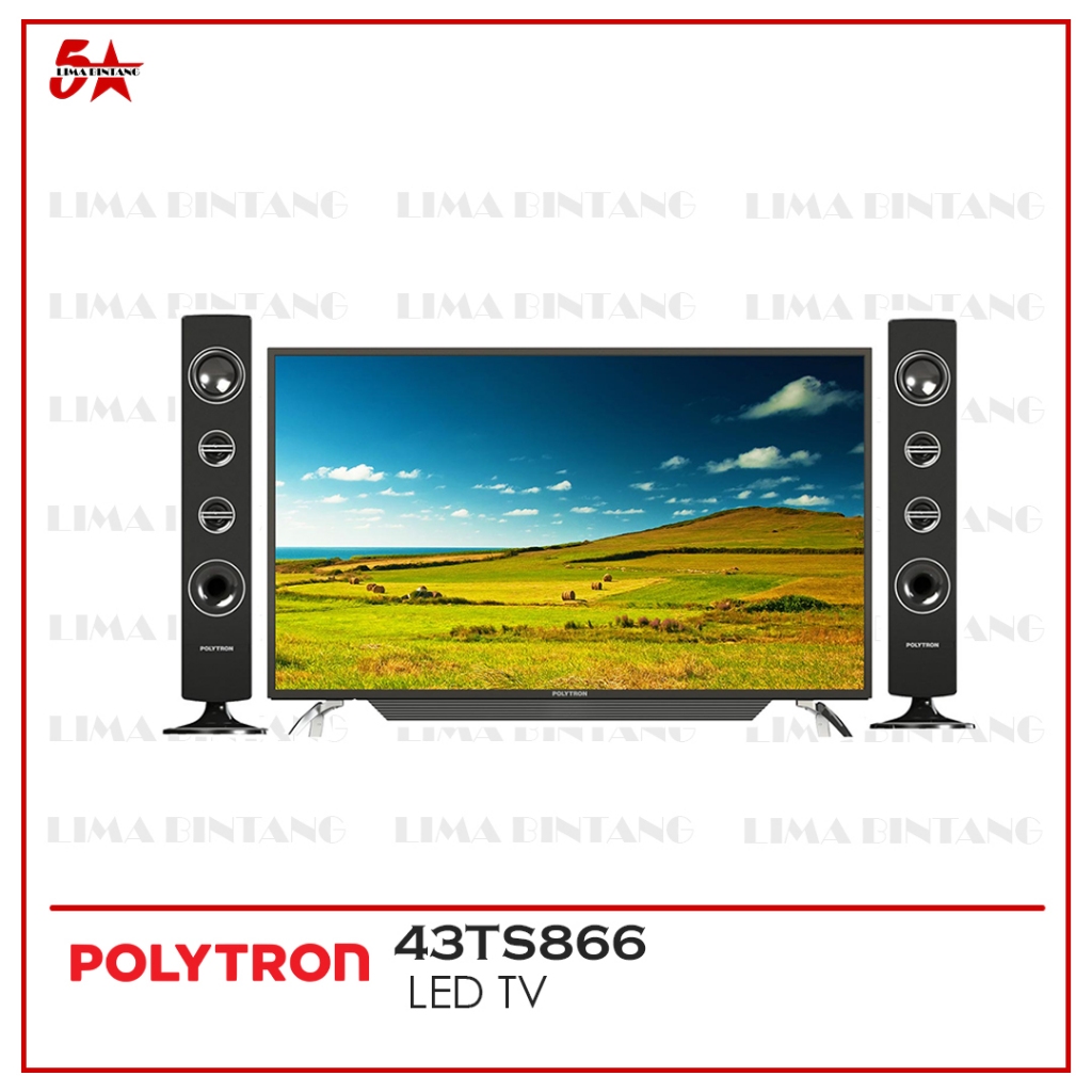 LED DIGITAL TV 43" TOWER SPEAKER POLYTRON PLD 43TS866
