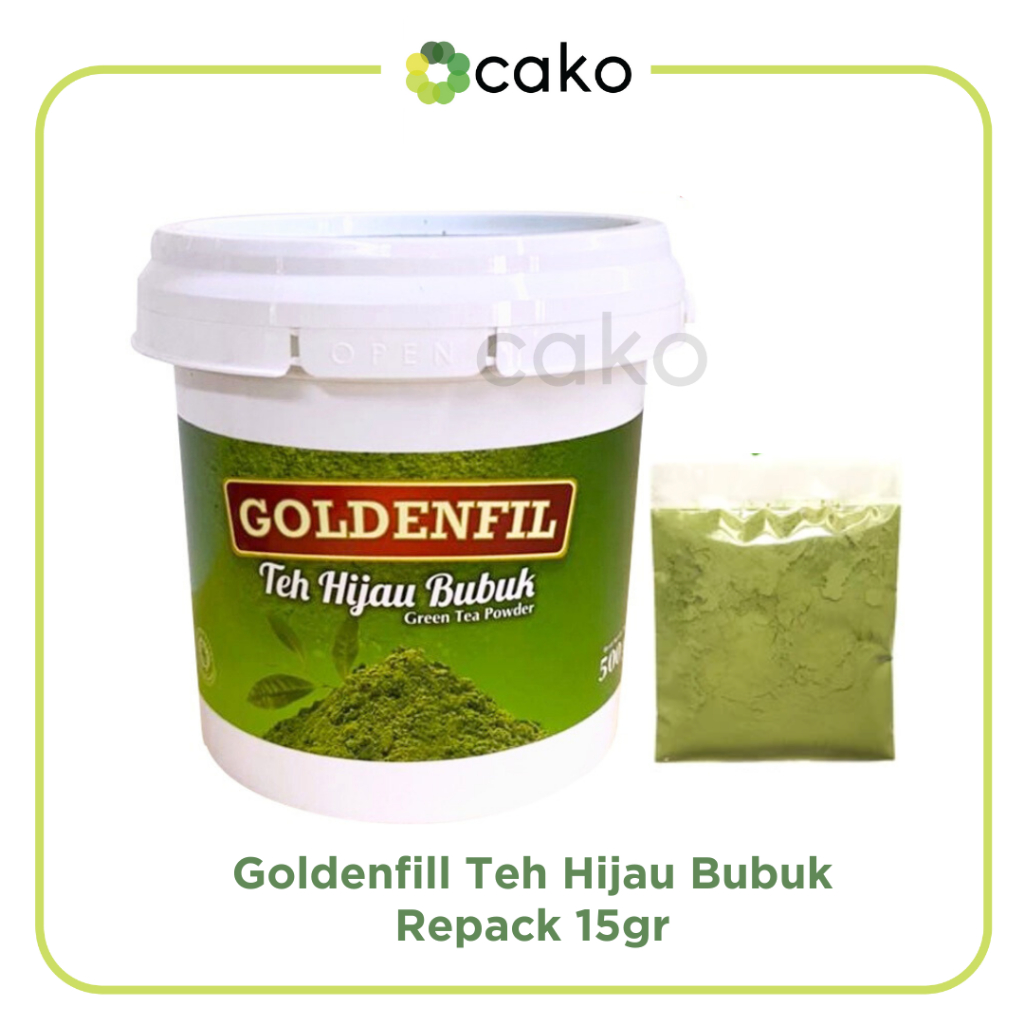 

(REPACK) Goldenfil Bubuk GreenTea 15gr/ Bubuk Teh Hijau