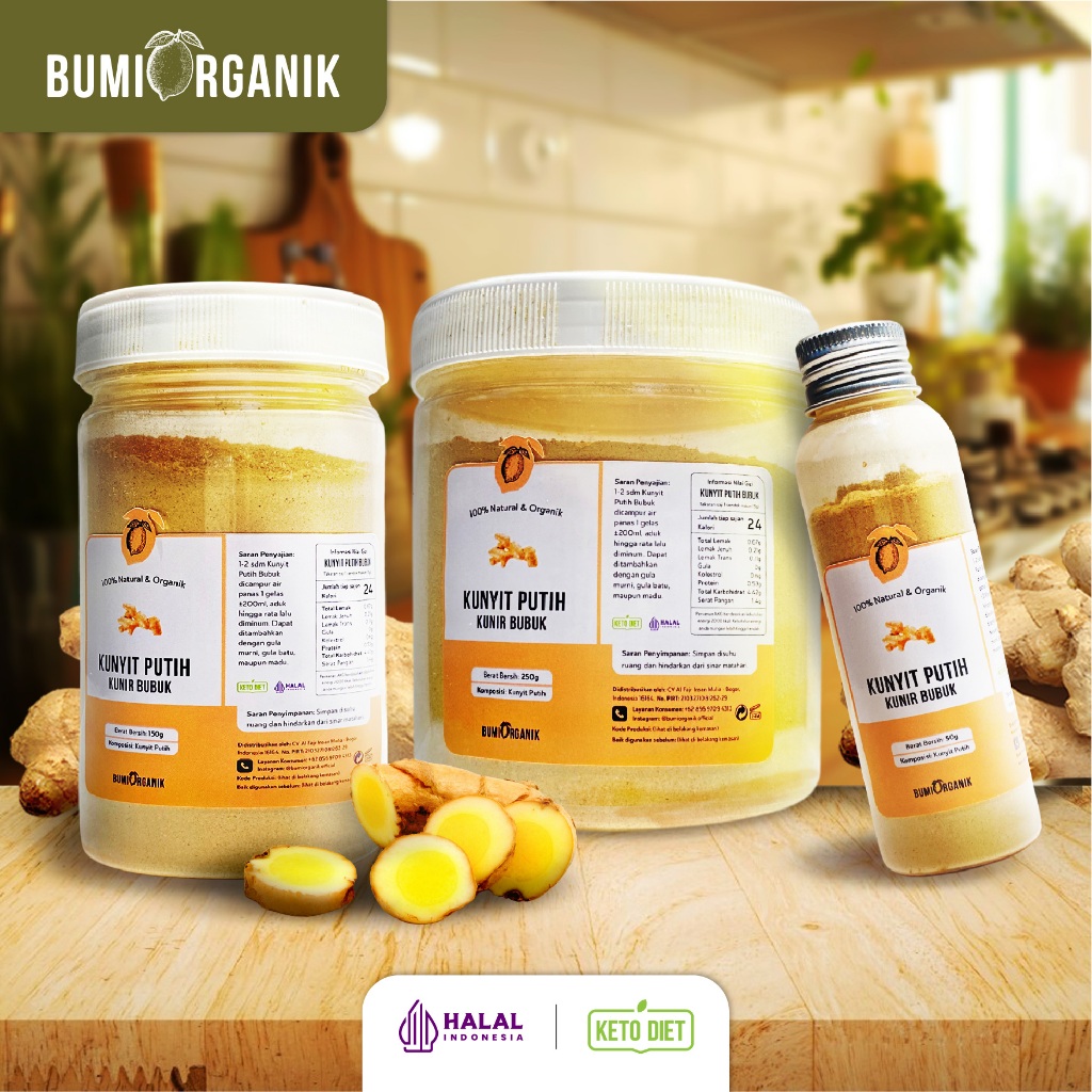 

KUNYIT PUTIH BUBUK TANPA CAMPURAN ASLI 100% ORIGINAL 50G 150G 250G WHITE TURMERIC POWDER KUNIR PUTIH BUBUK BAHAN POKOK POWDER BUMBU REMPAH ORGANIK KUALITAS PREMIUM BUMBU DAPUR BUBUK LENGKAP SUPER NUTRIFARM BRAGG DARI BUMI GEMELI LEMOVITA OFFICIAL BEORGANI