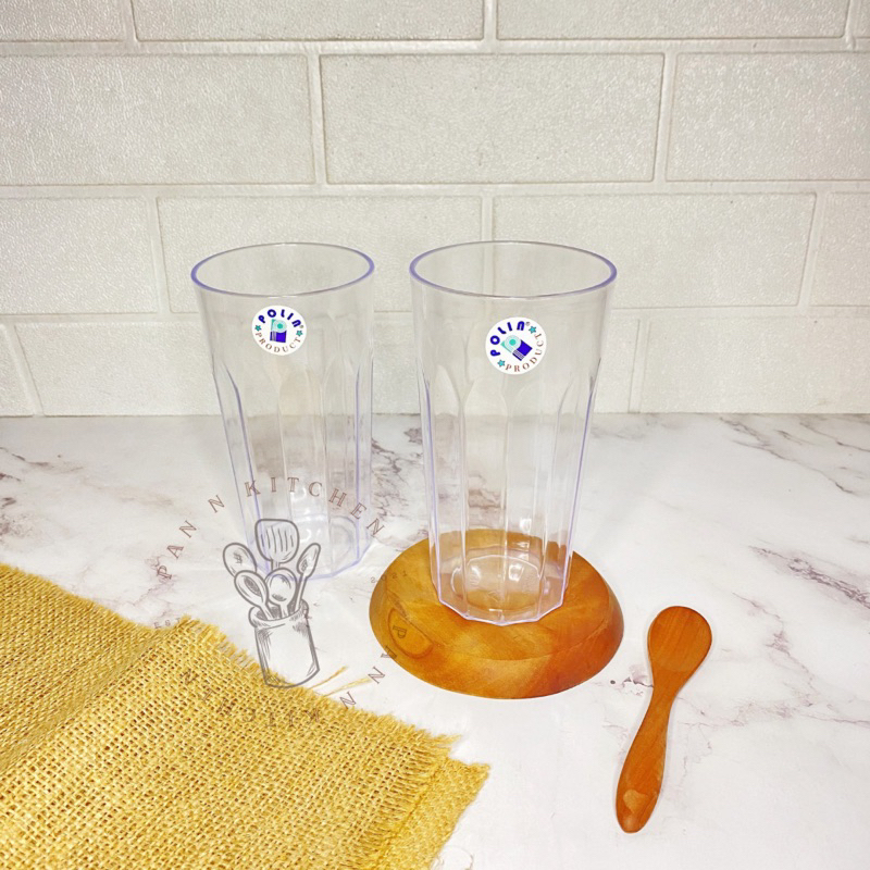 Gelas Akrilik Bening Mika 500 ml / Gelas Es Teh Tinggi/ Gelas Cangkir Acrylic