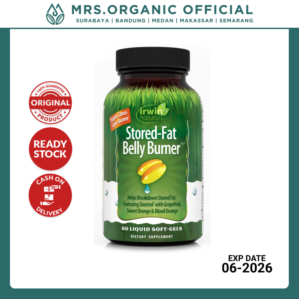 Vitamin Suplement Diet Stored-Fat Belly Burner Irwin Naturals 60 Softgel
