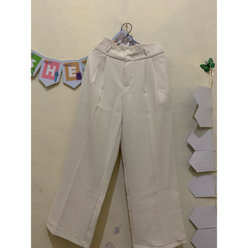 kulot celana panjang putih