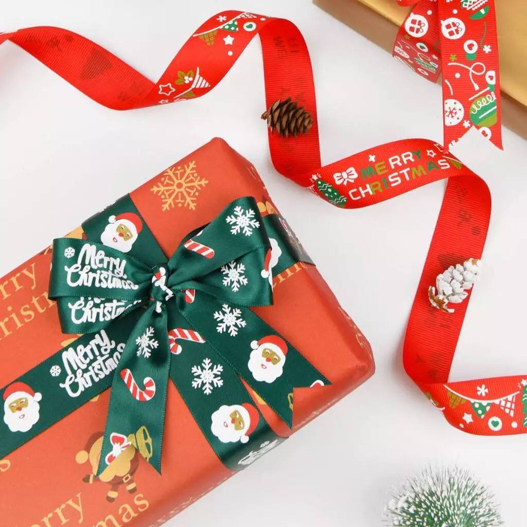 

1 ROLL PITA BUCKET, HAMPERS EDISI MERRY CHRISTMAS/NATAL/ROLL CHRISTMAS RIBBON