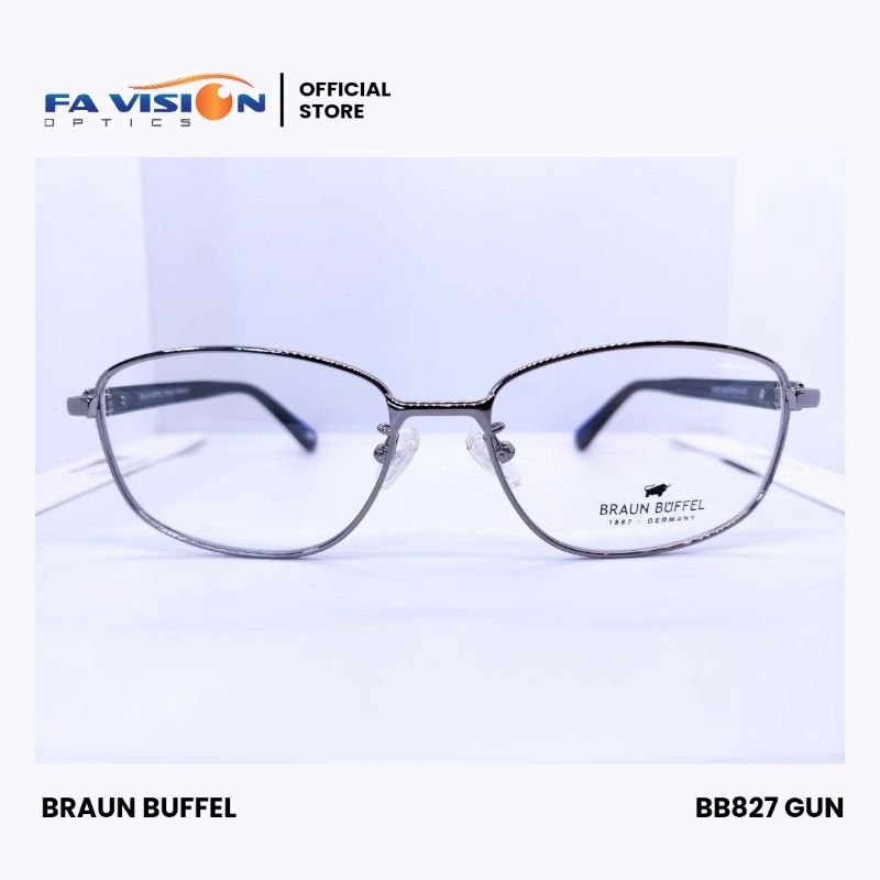 Frame Original - Braun Buffel BB827 Silver Grey Blue - Uk 55