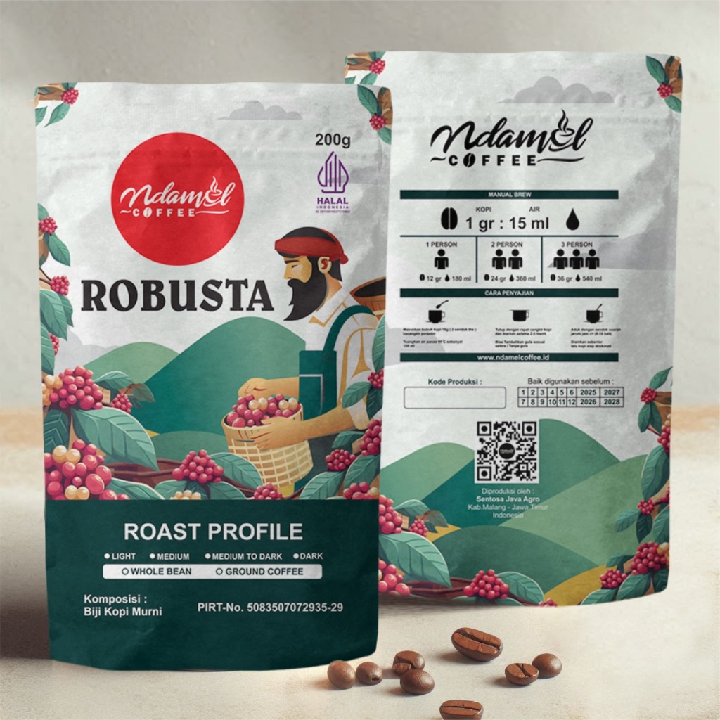 

BIJI Kopi ROBUSTA LERENG SEMERU Whole Bean 200g