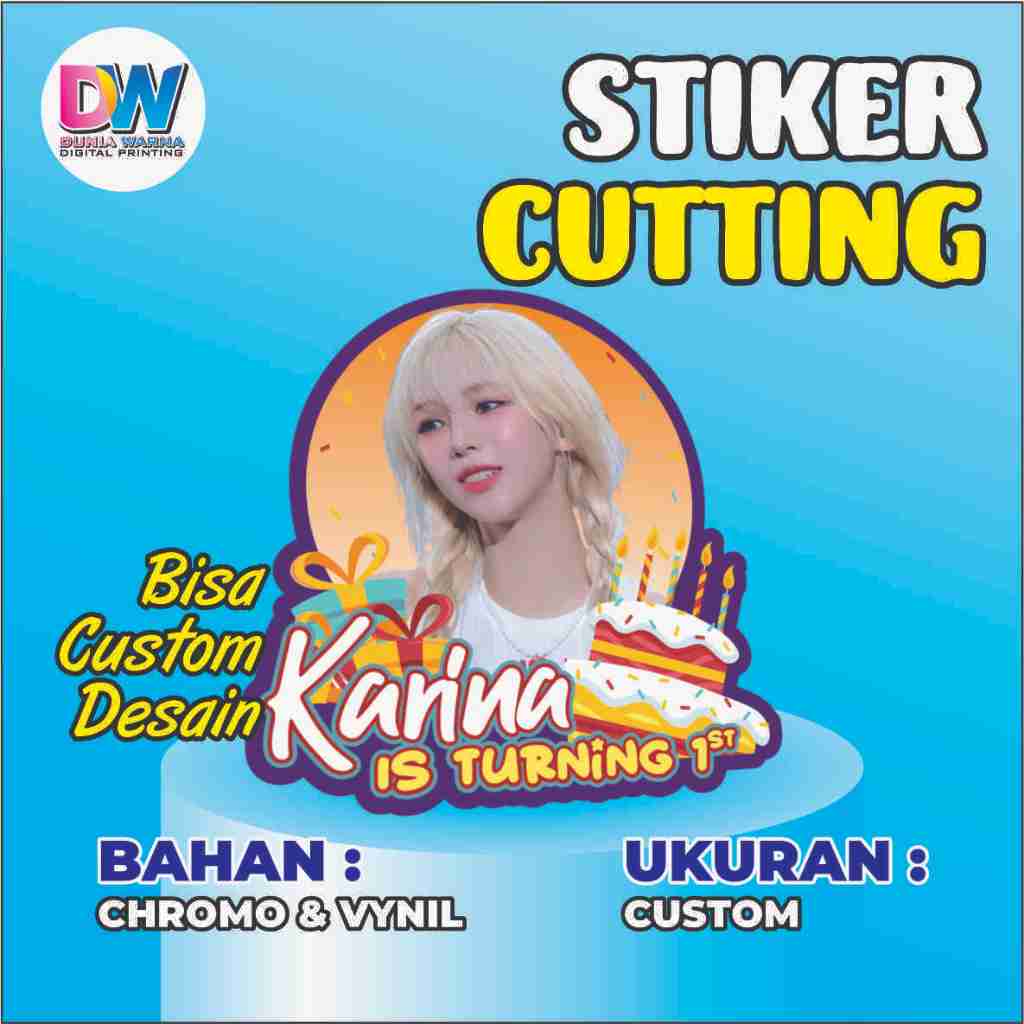 

CETAK STIKER CUTTING/STIKER CUTTING/ STIKER CUSTOM DESIGN/ CUSTOM DESAIN