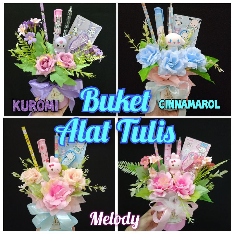 

[BAT-BD] BLOOM BOX BUNGA ALAT TULIS, KADO ANAK, SANRIO, BUKET BOX KUROMI, CINNAMAROLL, MELODY, POMPOM PURIN