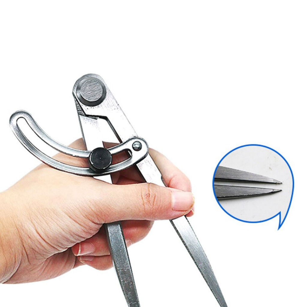 

JANGKA KOMPAS PENANDA ADJUSTABLE LOCK SISTEM LINGKARAN Scribe DIY BESI STAINLESS