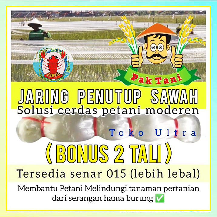 JARING BURUNG EMPRIT / JARING BURUNG 90 METER / JARING PADI / JARING SAWAH