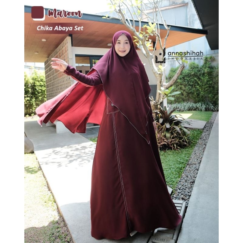 Chika abaya set syar'i - gamis dan hijab syar'i - gamis Yoris - gamis busui ory annasiha