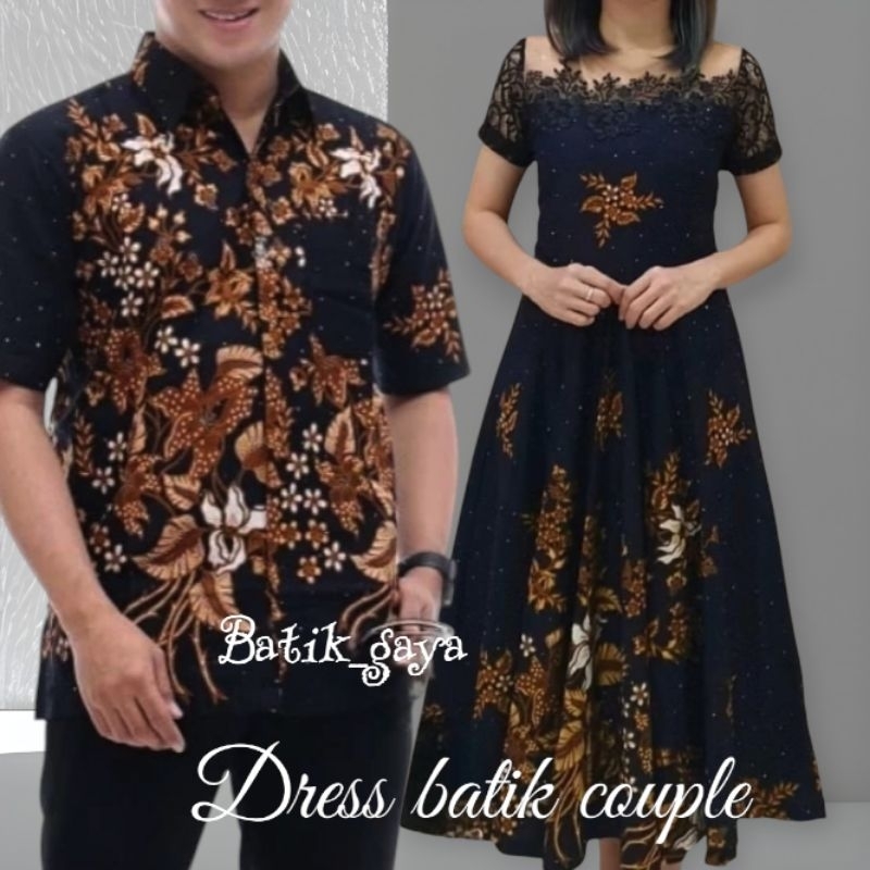 dress batik terbaru baju pesta kondangan elegan  model Korea harga termurah baju couple dress kemeja
