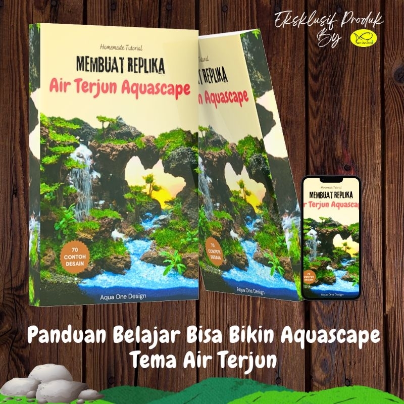 membuat air terjun aquascape