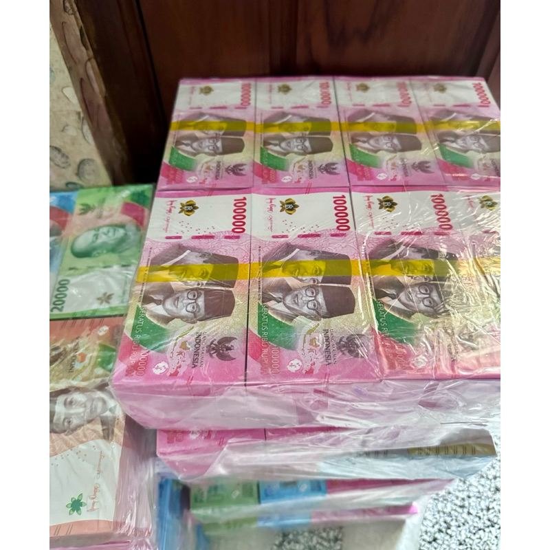Mainan Anak Uang Kertas 1000 Lembar / Uang Replika Rupiah Dekorasi mahar dan Buket