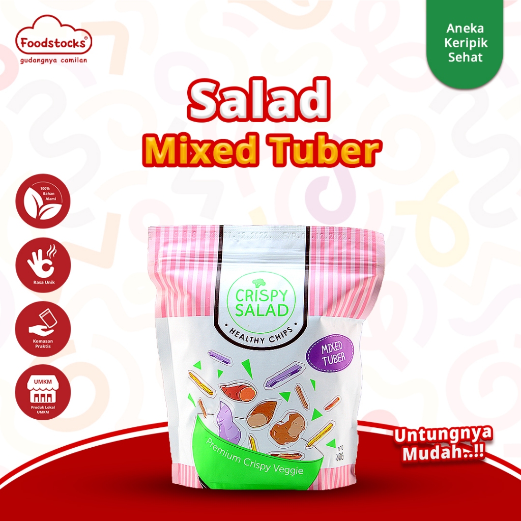 

Mixed Tuber / Keripik Ubi 3 Jenis Crispy Salad Gluten Free