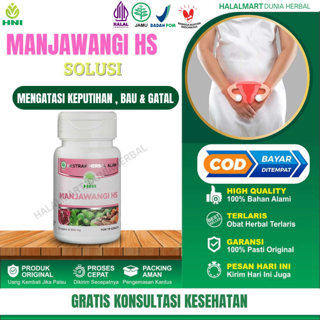 

MANJAWANGI HS Kapsul Herbal Untuk Membantu Mengurangi Lendir Yang Berlebihan Pada Daerah Kewanitaan