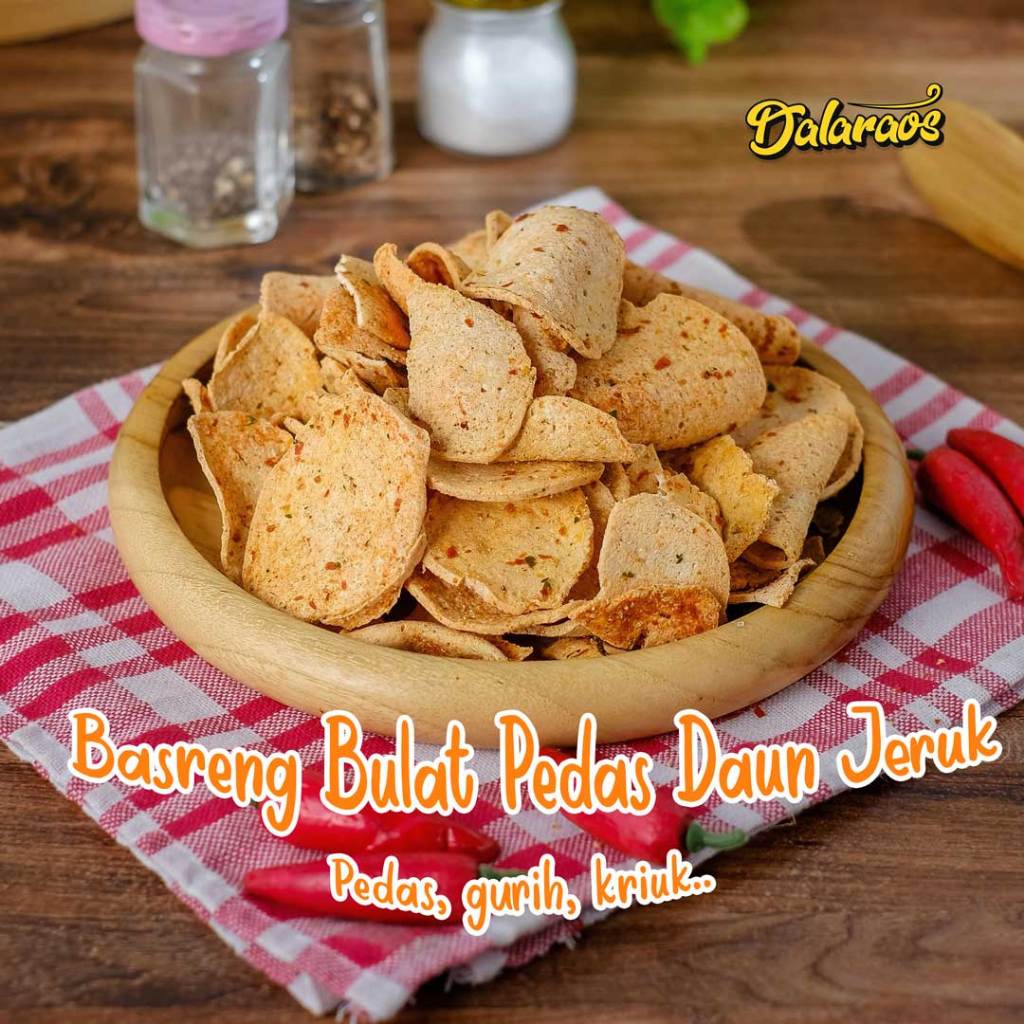 

Basreng Bulat Pedas Daun Jeruk