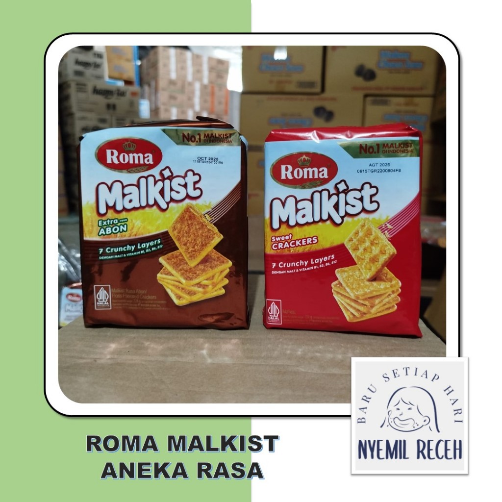 

Roma Malkist Crackers Extra Abon Family Pack / Kemasan Besar 224Gr