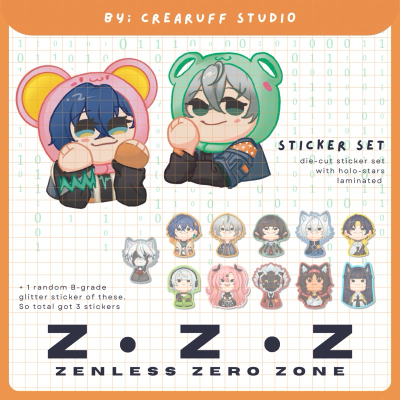 

[CREARUFF STUDIO] Zenless Zone Zero | ZZZ Sticker / stiker Set Wise Belle