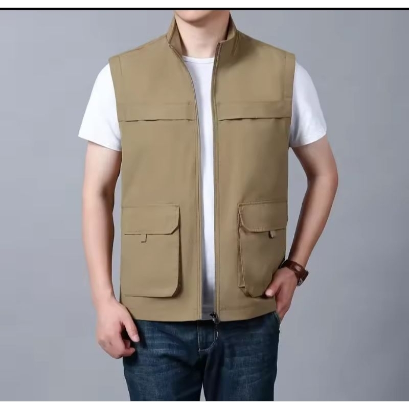 rompi pria outdoor/rompi lapangan/jaket pria