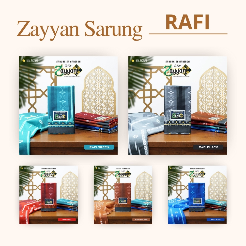 TERBARU ZAYYAN SARUNG SAMARINDA ASLI JUMBO ( 117 X 100 CM ) ( RAFI ) HALUS DAN WANGI / SARUNG PRIA