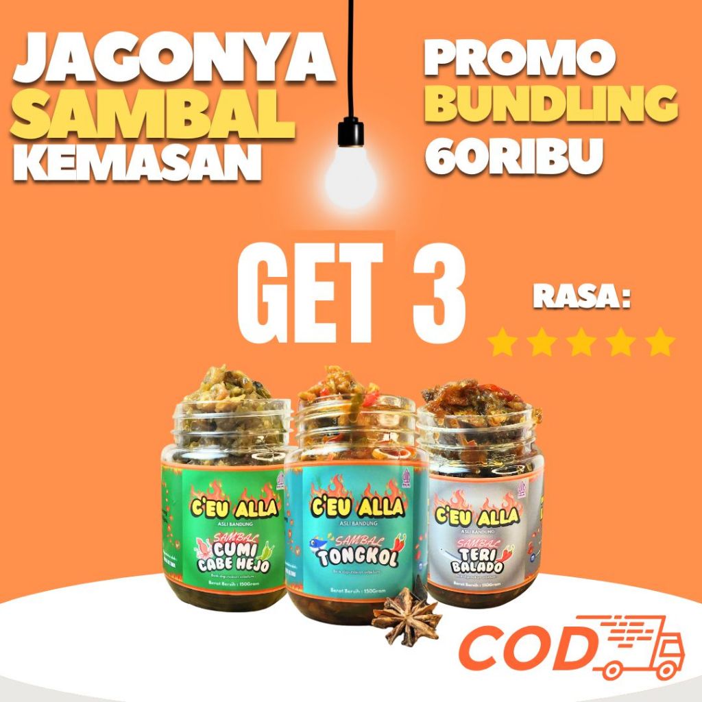

!LAGI VIRAL COD ! SAMBAL TONGKOL CEU ALLA 150GRAM SIAP SAJI