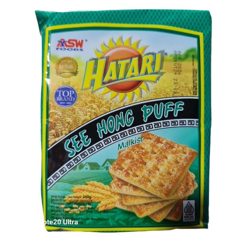 

Hatari See Hong Puff 245g/ Biskuit Gabin/ Malkist Hatari