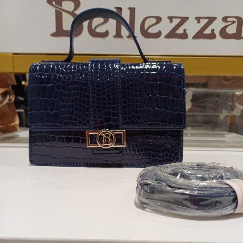 Terbaru Bellezza Yz2320427 Produk Original Depstore - Tas Handbag Wanita - Croco Mengkilap - Selempa