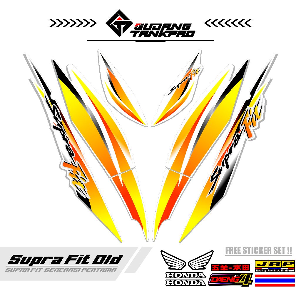 STRIPING MOTOR SUPRA FIT OLD 110 / MTF 20 / STRIPING SUPRA FIT LAMA / STRIPING HONDA SUPRA FIT / STI