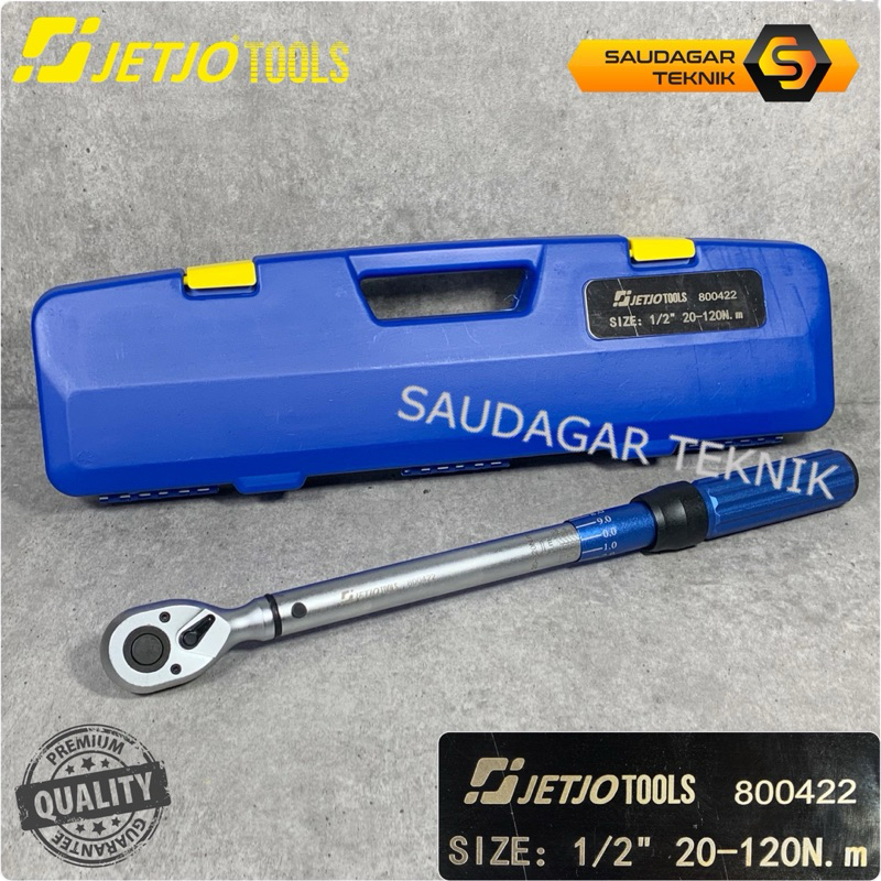 Kunci Torsi Momen Jetjo Tools 20-120 N.M 1/2 Inch Torque Wrench 1/2" Jetjo Tools 800422 By Lakoni Pr