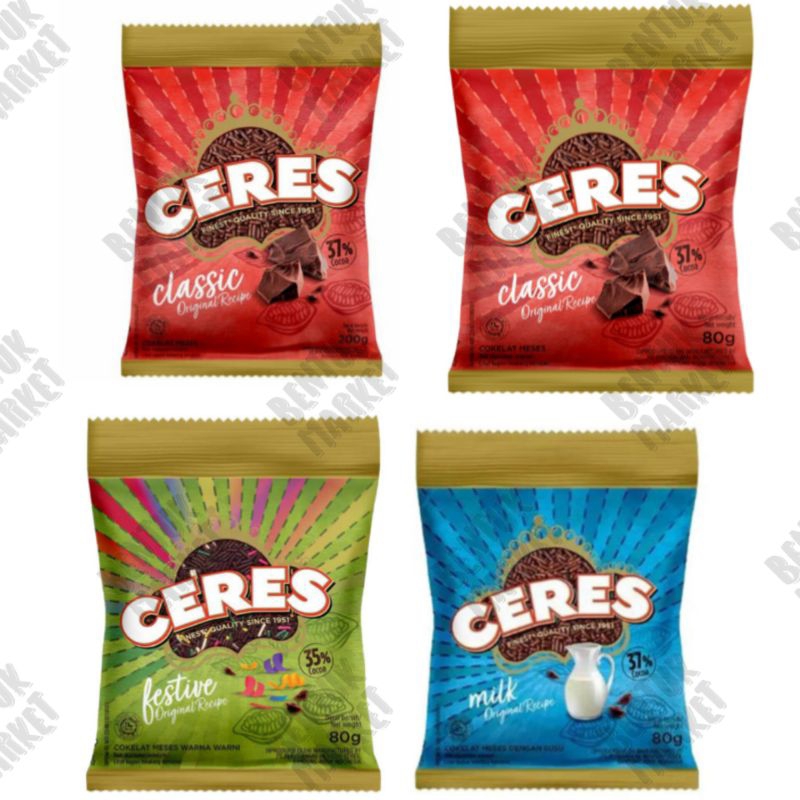 CERES COKLAT MESES CLASSIC 80gr 200gr / CERES Coklat Meses Susu 80gr / CERES Coklat Meses Festive Wa