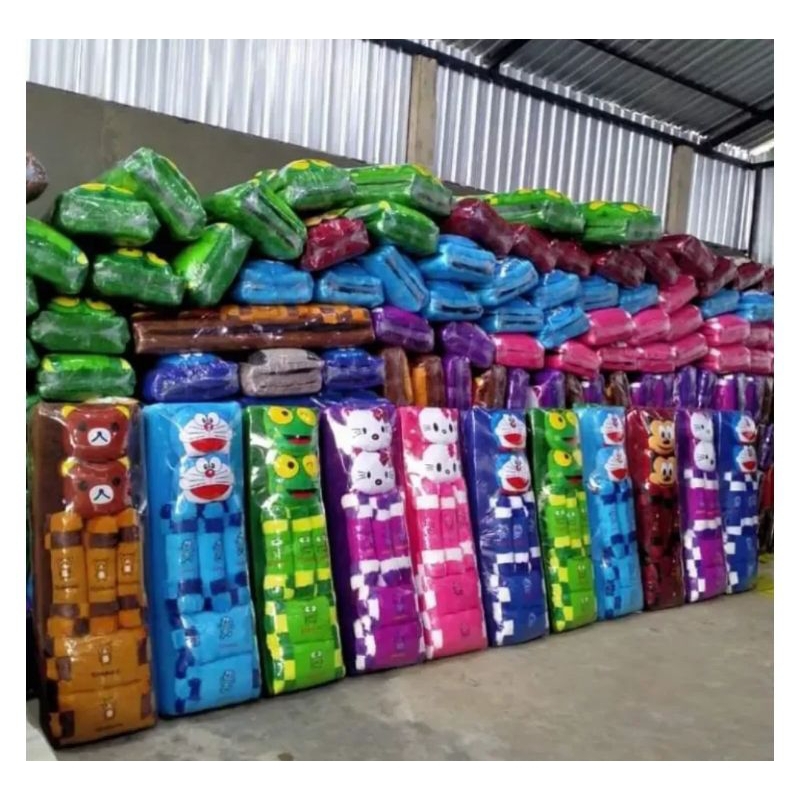 kasur bulu dakron karakter/kasur lantai/kasur santai 7 bantal