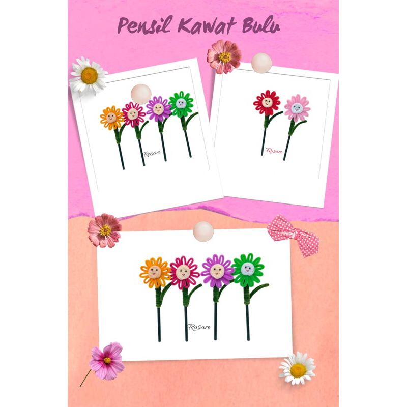 

Pensil Kawat Bulu Sunflower / Pipe Cleaner Pen