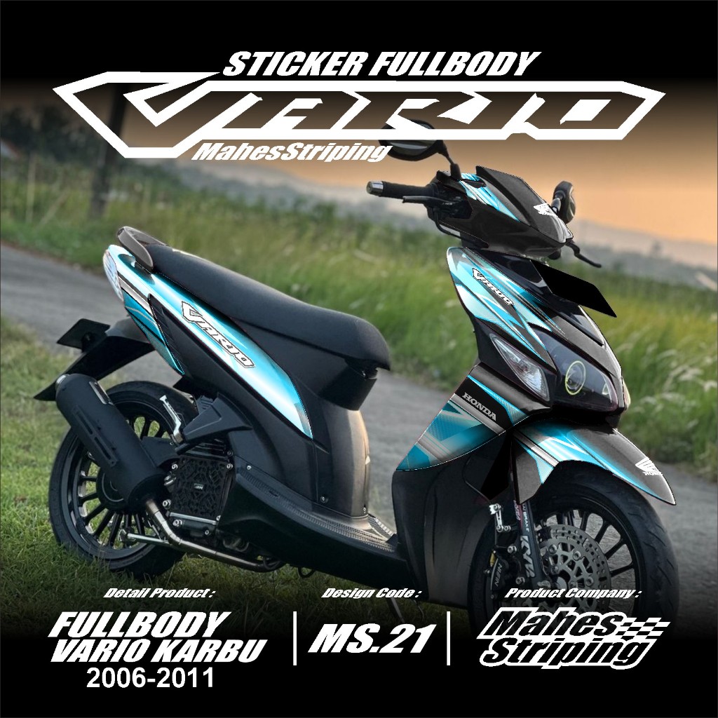 Decal Sticker Fullbody Vario 110 Karbu 2006 2007 2008 2009 2010 2011 Desain Grafis MS 21 - Stiker Va