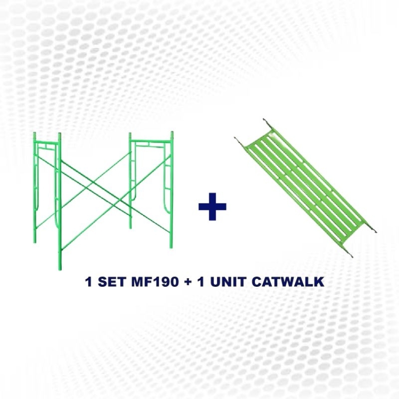 Jual 1 Set Scaffolding 190 Lengkap dengan Catwalk / Pijakan 1 unit Steger besi / Tatakan steger,kapo